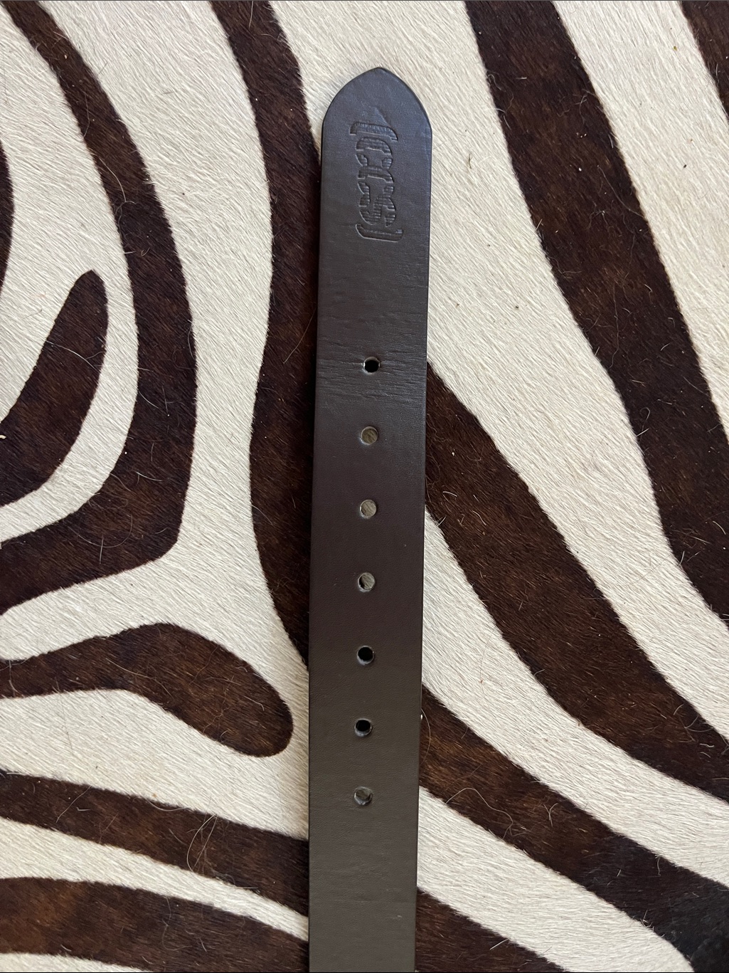 Men's Dark Brown Vegan Leather Belt — image 4 of 5